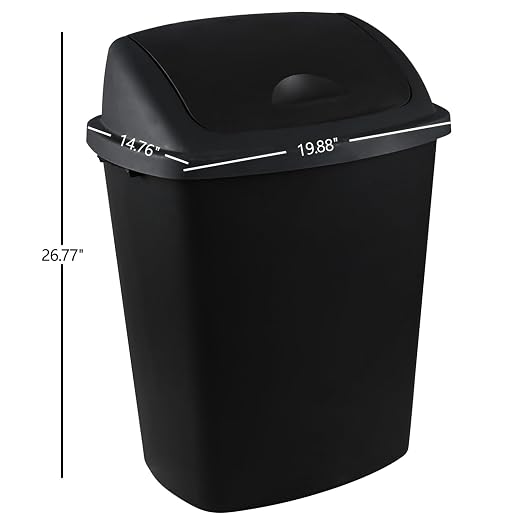 Teyyvn 18 Gallon Tall Plastic Kitchen Trash Can - Image 2