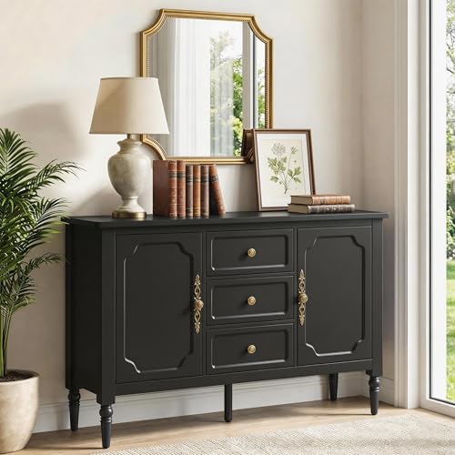 RoyalCraft Buffet Cabinet with 2 Doors & 3 Drawers, Vintage Sideboard wit...