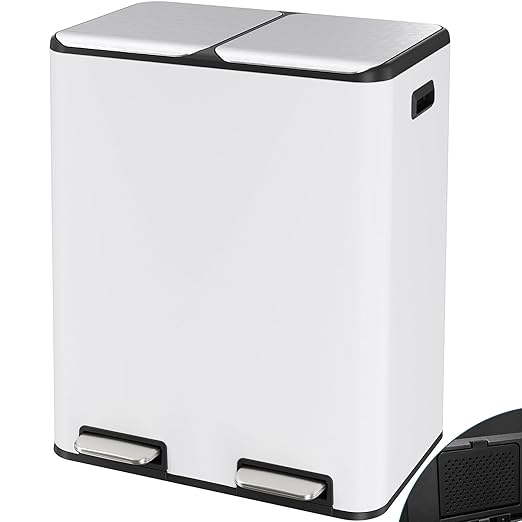 Arlopu 16Gal Dual Trash Can w/2 Built-in Box by Arlopu