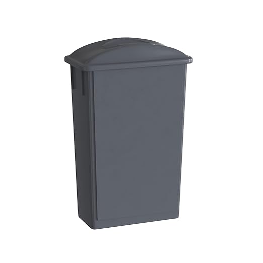 23 Gallon Gray Slim Jim Trash Can by Krollen+Industrial