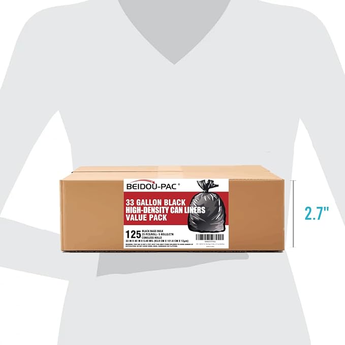 33 Gallon Trash Bags, Construction, Industrial, Janitorial - Image 3