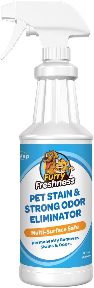 FurryFreshness Extra Strength Cat or Dog Pee Stain & Permanent Odor Remover + by FurryFreshness