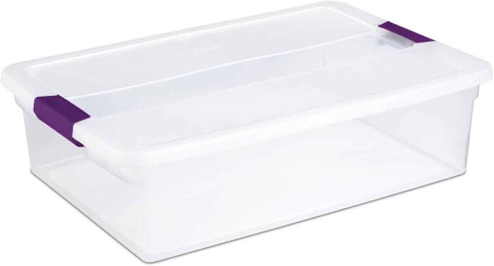 Sterilite 24-Pack ClearView Latch Box, Stackable Storage Organizer Bins