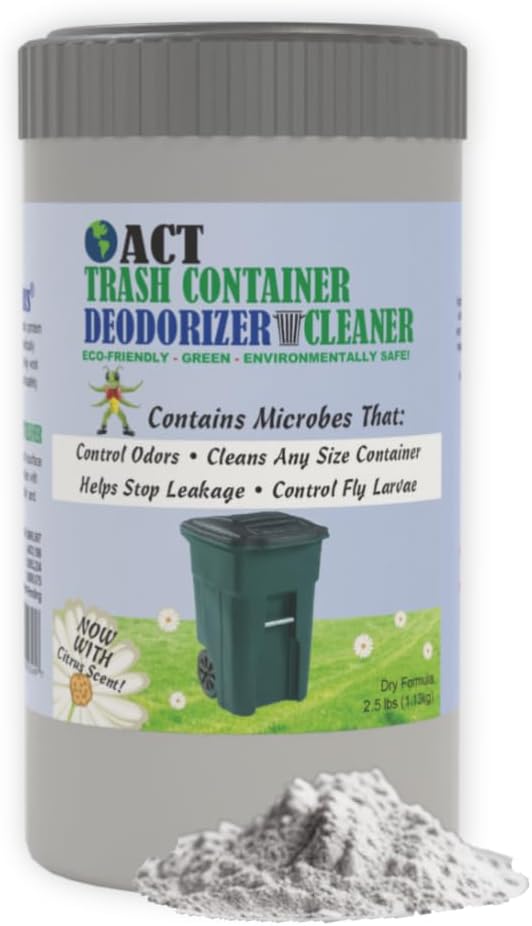 ACT Trash Deodorizer and Cleaner | Eliminates Odors Controls Garbage Sludge | by ACT