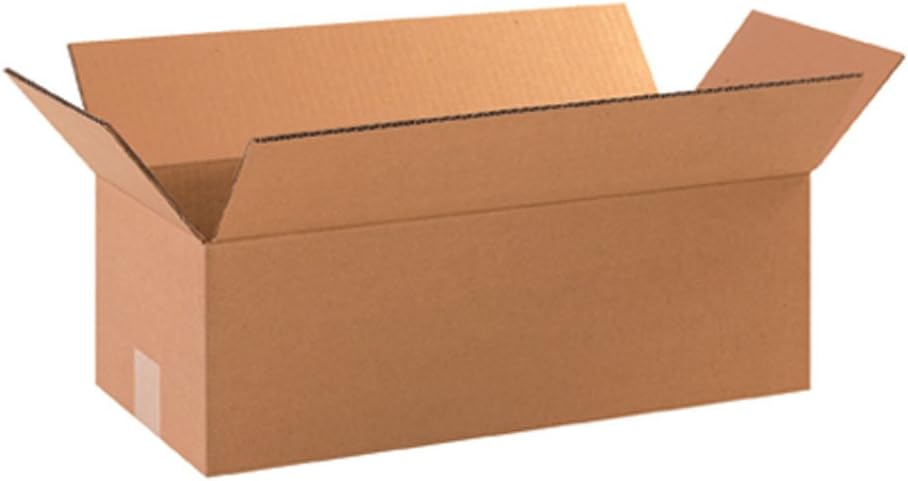 AVIDITI 18 x 8 x 6 Corrugated Cardboard Boxes, Long 18"L x 8"W x 6&...