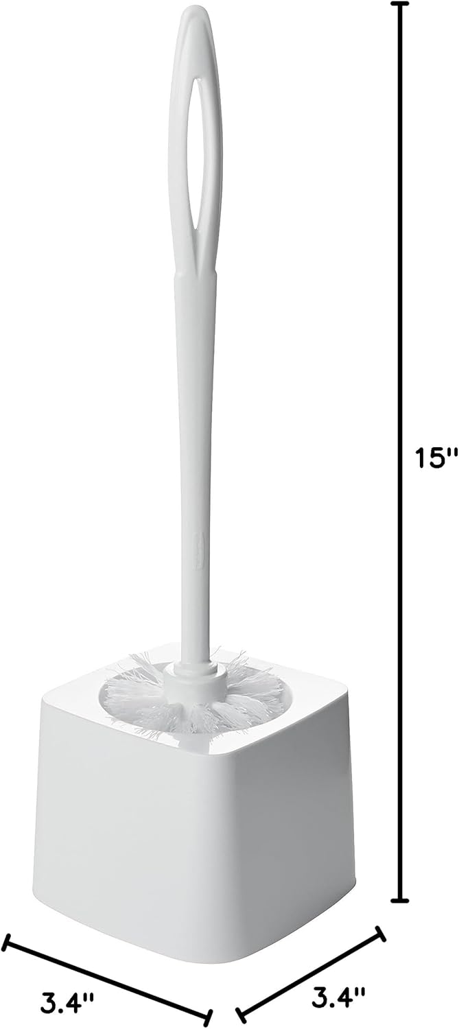 Rubbermaid Commercial Products 15" Toilet Brush, White, Toilet Bowl Brush for Bathroom, Professional/Janitorial Scrub Brush for Toilet