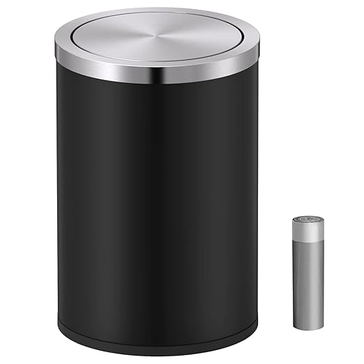 Mbillion Small Trash Can with Swing Lid 4 Gallons/15 Liter, Mini Trash Can with by Mbillion
