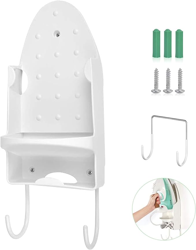 Wall Mounted Ironing Board Rack Electric Iron Holder Household Bathroom Shelf by Oranlife