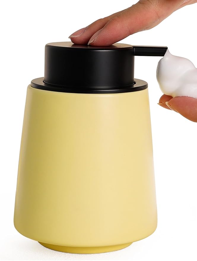INGOFIN Ceramic Foaming Soap Dispenser -14 oz Foam Hand Soap Dispenser Bathroom by INGOFIN