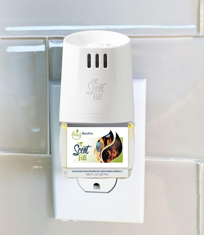 Scent Fill Bonfire Plug in Air Freshener Starter Kit, 2 Refills + Diffuser - Image 3