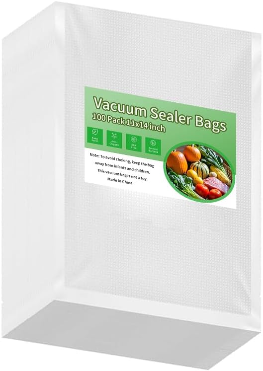 Premium Vacuum Sealer Bags 100 Quart 11" x 14", Pre-cut food saver bags by Unknown
