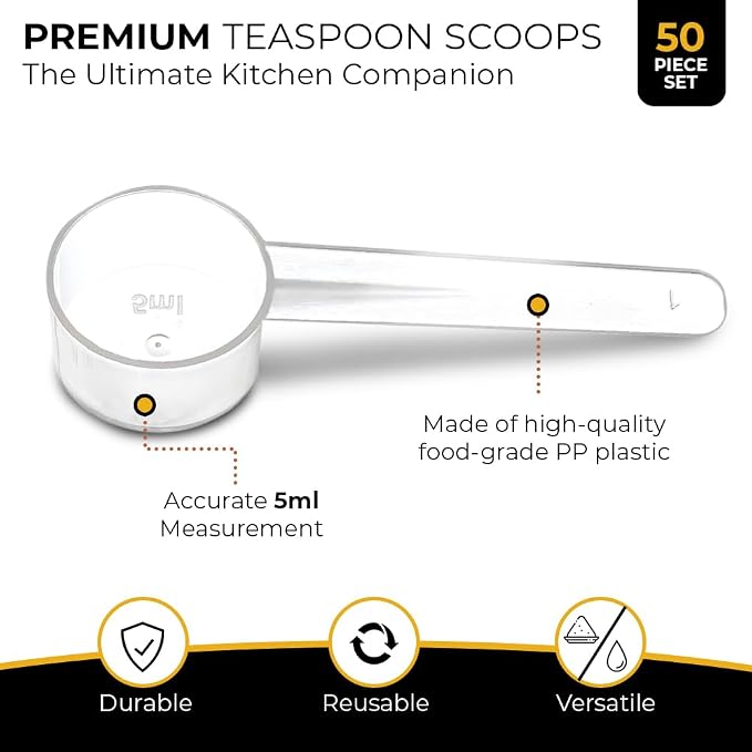 50 Measuring Spoons Set with Short Handle - Image 2