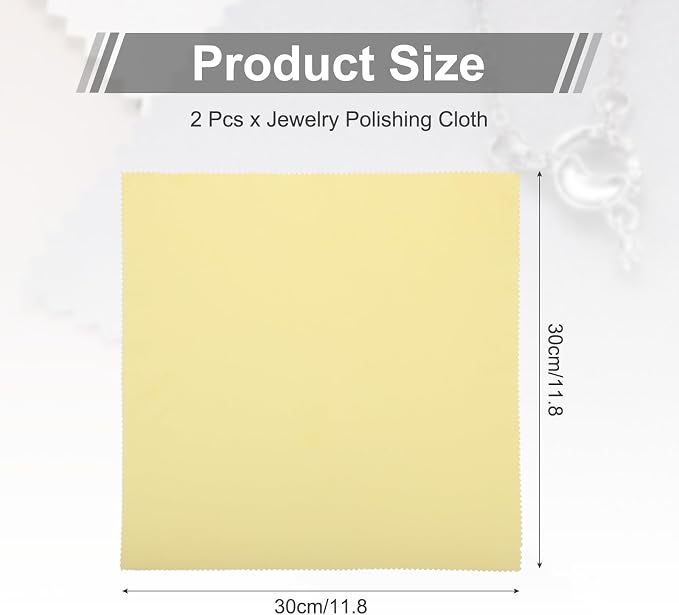 MECCANIXITY Jewelry Polishing Cloth 11.8x11.8 Inch Silver Polish Cleaning - Image 2