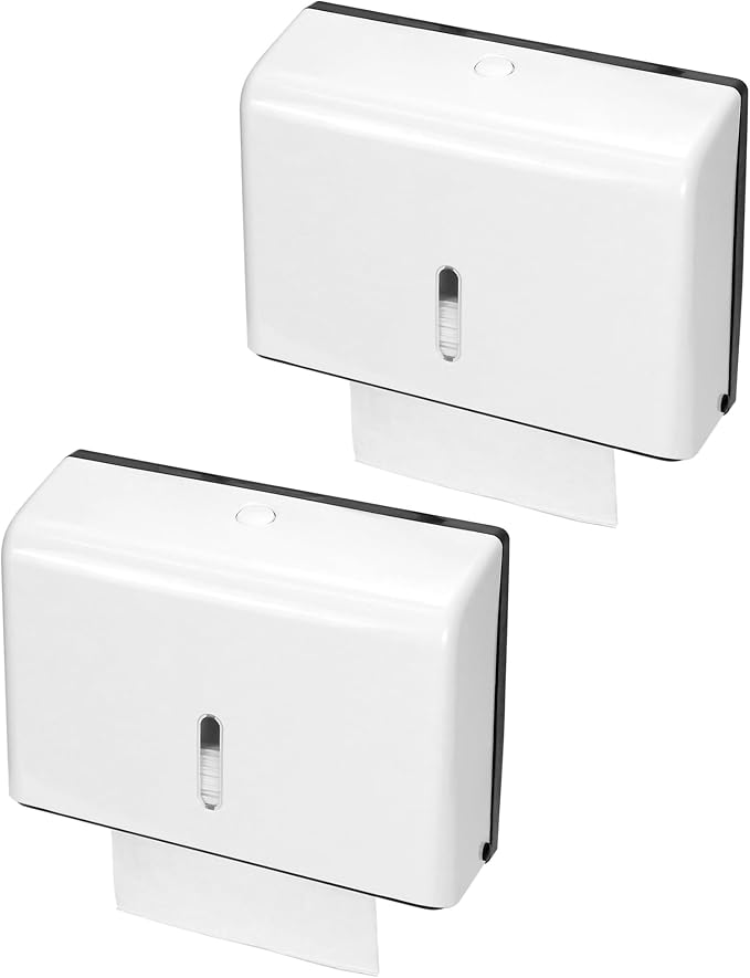 QWORK Paper Towel Dispenser Wall Mount, 2 Pack Multifold Hand Towel Dispenser - Image 7