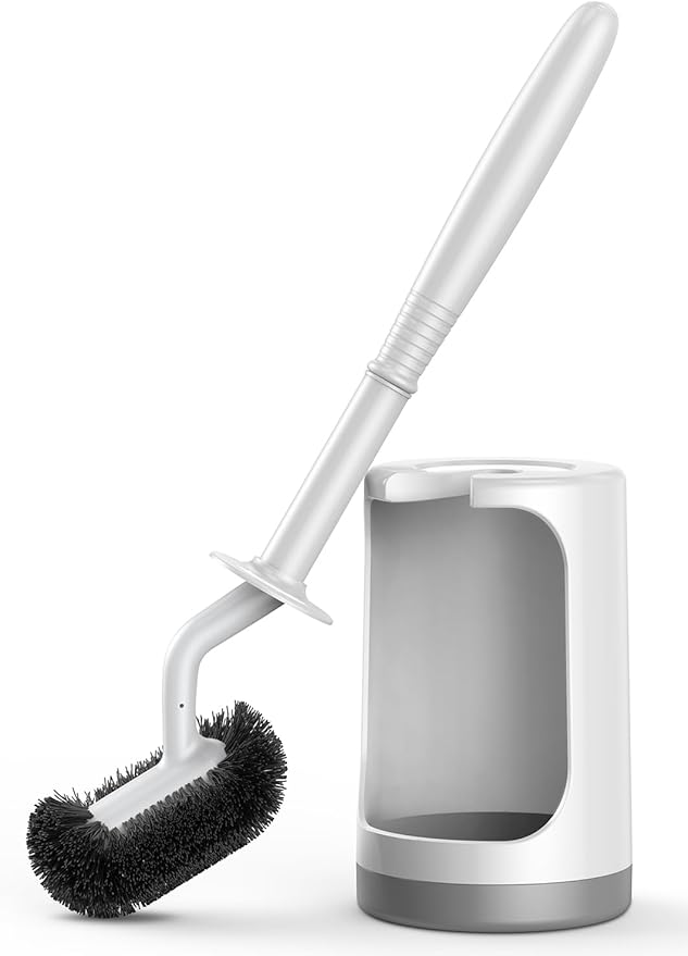 HAMITOR Toilet Bowl Brush Holder Set: Curved Design by HAMITOR