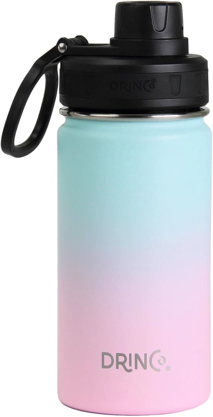 DRINCO Stainless Steel Water Bottle Spout Lid Vacuum Insulated Double Wall by Drinco