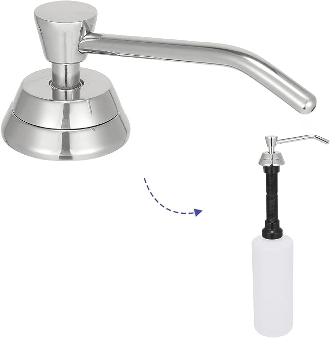 Heavy Duty Brass Countertop Liquid Soap Dispenser, Commercial Grade Top Fill by Stardrix