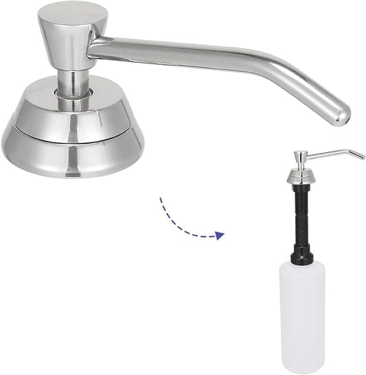 Heavy Duty Brass Countertop Liquid Soap Dispenser, Commercial Grade Top Fill by Stardrix