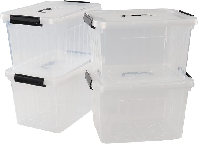 10 L Clear Plastic Latching Box, Plastic Storage Bin - Image 7