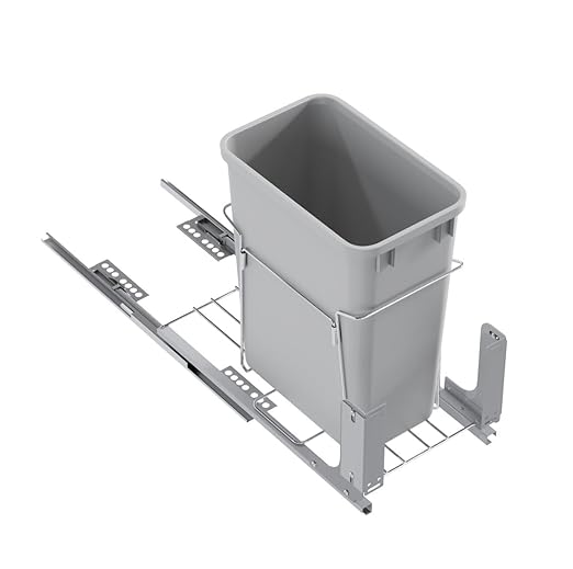 Dowell B15 Aluminum Base Wastebasket Pullout - Image 3