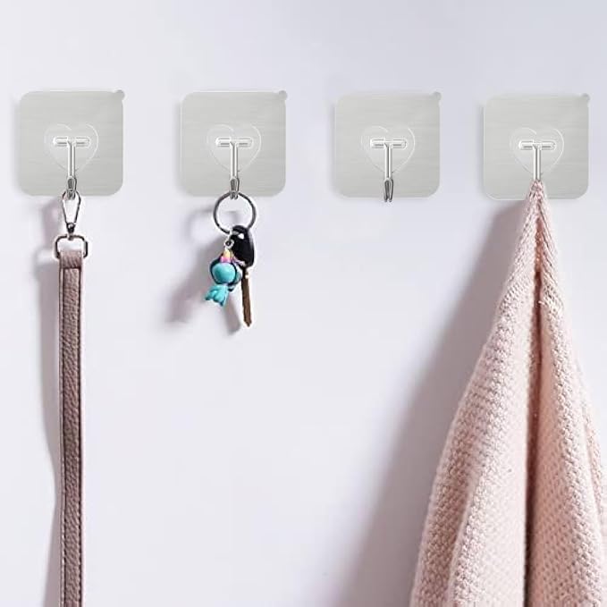 DGYB 20 Pcs Silver Adhesive Hooks - Image 4