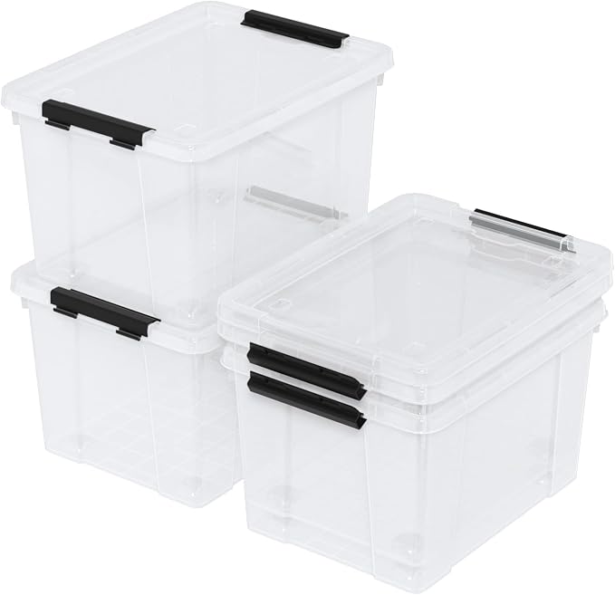 22 Qt Latching Storage Box, Stackable Bin - Image 7