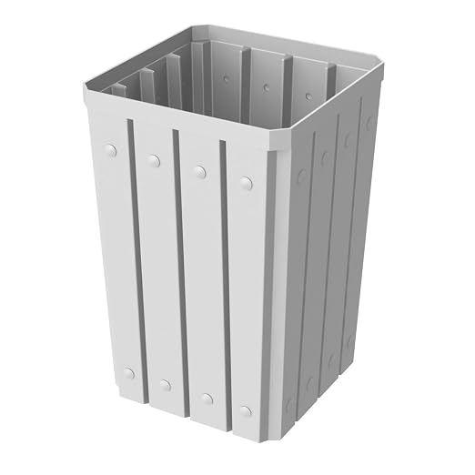32 Gallon Square Slatted 100% Recycled Plastic Heavy-Duty Commercial Outdoor or - Image 4