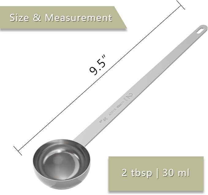 2PCS 2 Tablespoon Coffee Scoop, 9.5" Long Handle Measuring Spoon, Two tbsp - Image 2