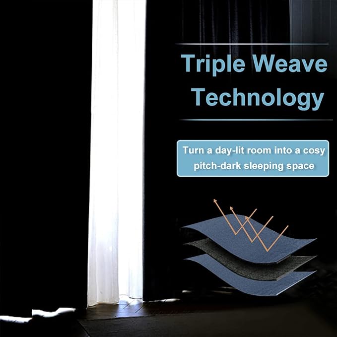 RYB HOME Small Window Curtains Blackout - Image 7