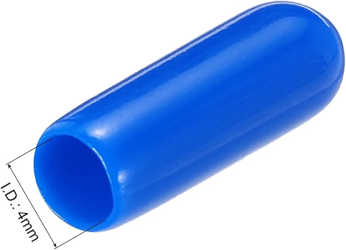uxcell 20pcs Rubber End Caps 4mm ID Vinyl PVC Round Tube Bolt Cap Cover Screw - Image 3