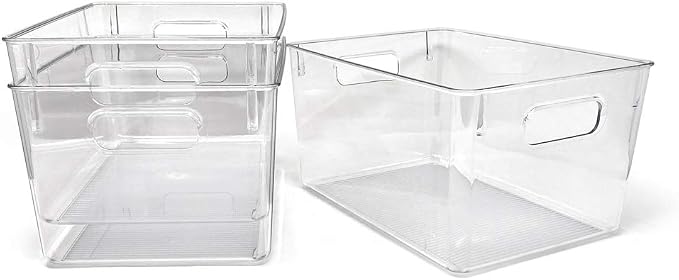 Isaac Jacobs 3-Pack Large Clear Storage Bins - Image 5