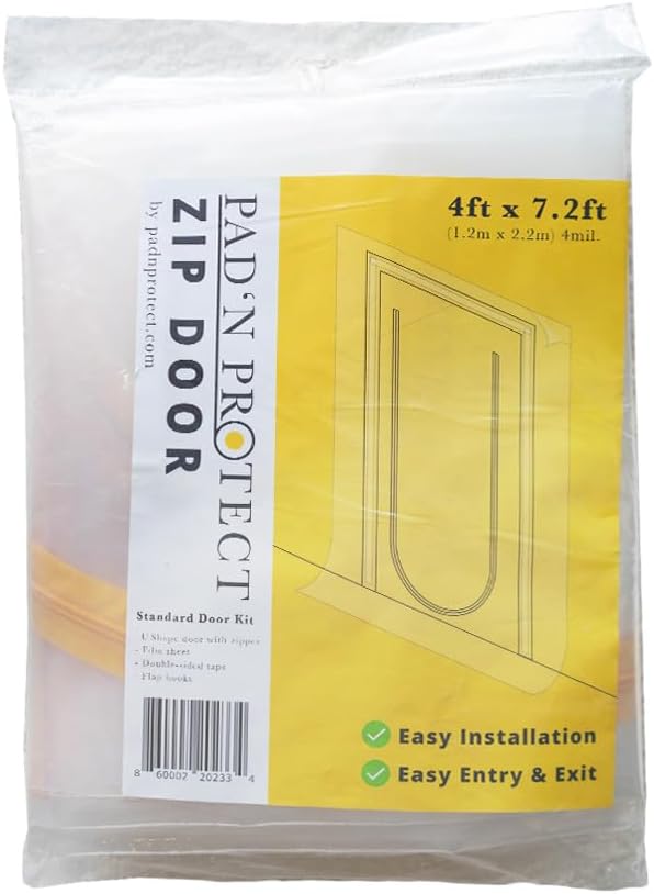 PAD 'N PROTECT Zipper Door Dust Barrier by PADNPROTECT