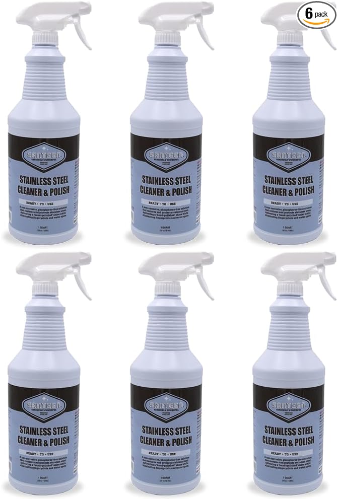 Santeen Stainless Steel Cleaner & Polish, 32oz Bottle by SANTEEN+SERIOUSLY+POWERFUL