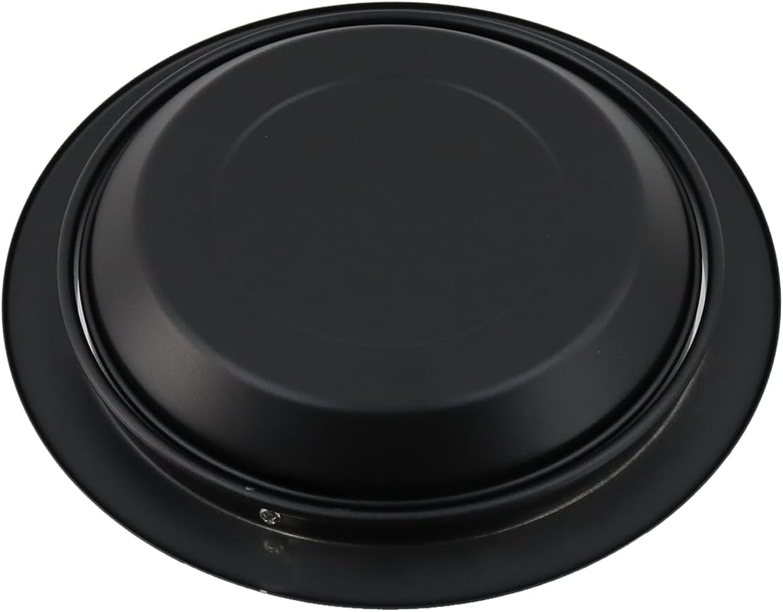 Antrader Built-in Countertop Trash Bin Waste Lid Balance Flap Cover,Round Recessed Countertop Flap Lid Trash Bin for Restaurant Home Hotel Kitchen,Black (1Pcs)