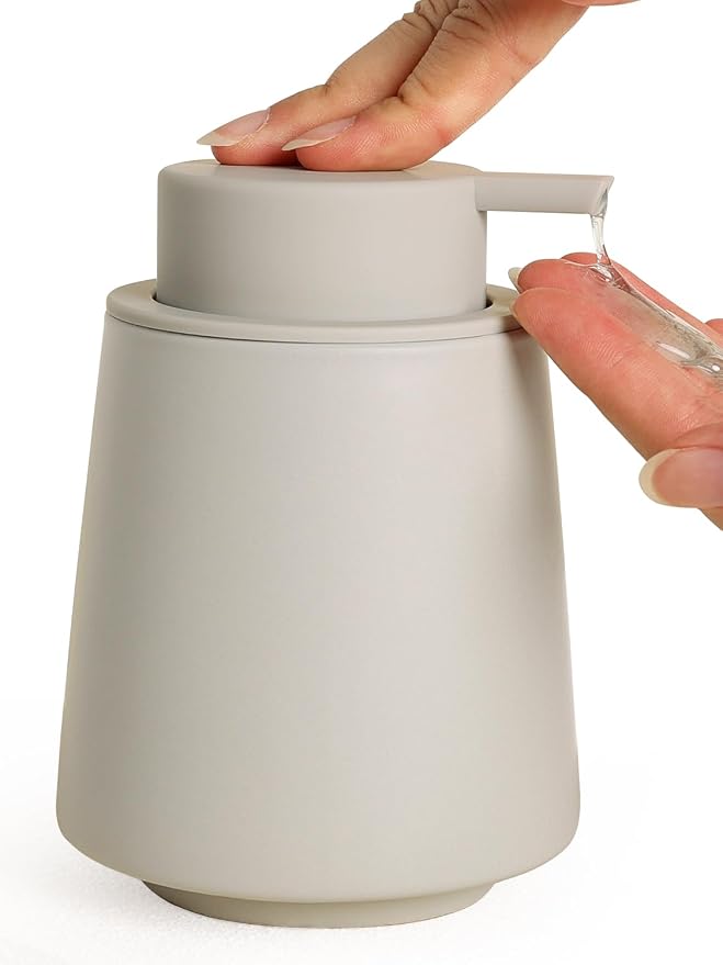 INGOFIN Ceramic Soap Dispenser -14 oz Bathroom Hand Soap Dispenser Liquid by INGOFIN