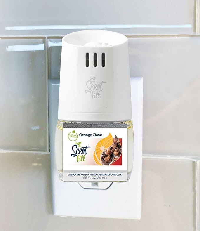 Scent Fill Orange Clove Plug in Air Freshener, Scented Oil Refills, 2 Refills + - Image 2