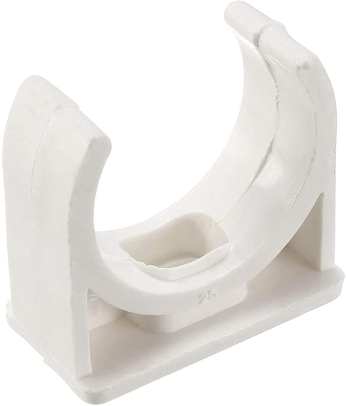 BVO 100 Pcs U-Shaped PVC Water 25mm Pipe Clamps, Suitable by Unknown