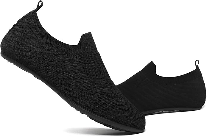 QZKDM Lightweight Slip on Grip Indoor House Slippers Barefoot Non Slip Home - Image 5