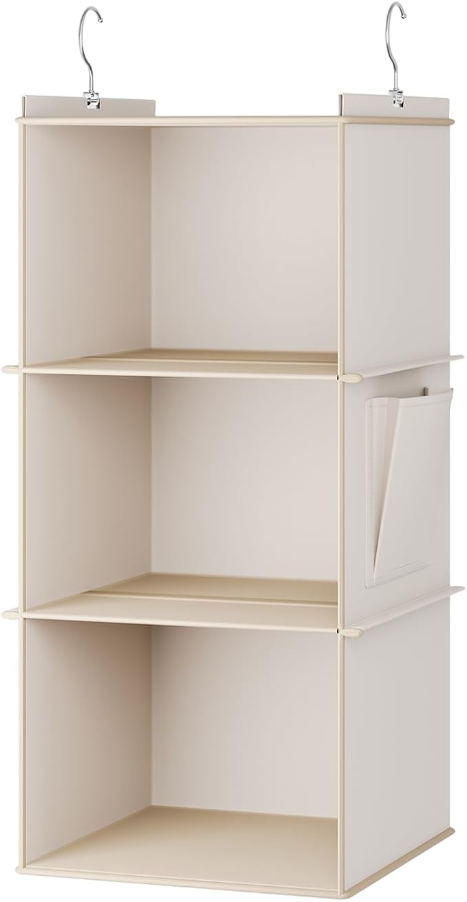 YOUDENOVA Hanging Closet Organizer, 3-Shelf Closet Hanging Storage Shelves - Image 6