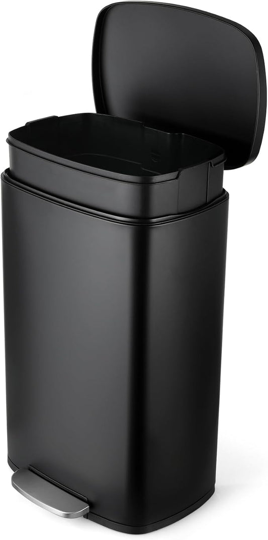 13.2 Gal Kitchen Trash Can, 50L Recycling or Garbage Bin, Brushed Stainless by ComfyCorner