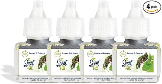 Scent Fill Fraser Fir & Fresh Balsam Pine Plug in Air Freshener, 4 Scented Oil by ScentFill