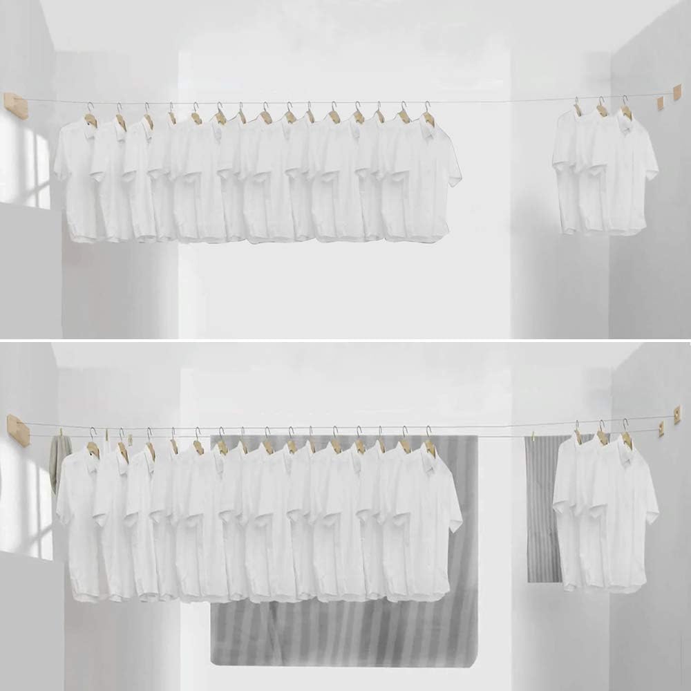 BESy Retractable Double Clothesline Laundry Indoor Washing Clothes Line