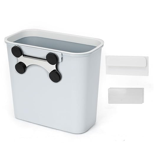 Skyflame Magnetic Hanging Trash Can, 2.1 Gallon Plastic Garbage Container by Skyflame