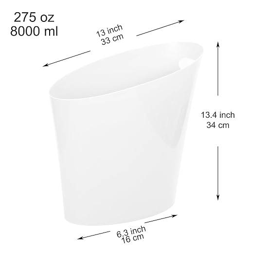 Youngever 2 Gallon Slim Trash Can, Plastic Garbage Container Bin, Small Trash - Image 2