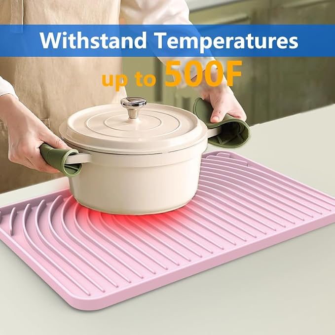 Dish Drying Matt for Kitchen Counter, Kitchen Dry Mats for Dishes Drying Pad - Image 6