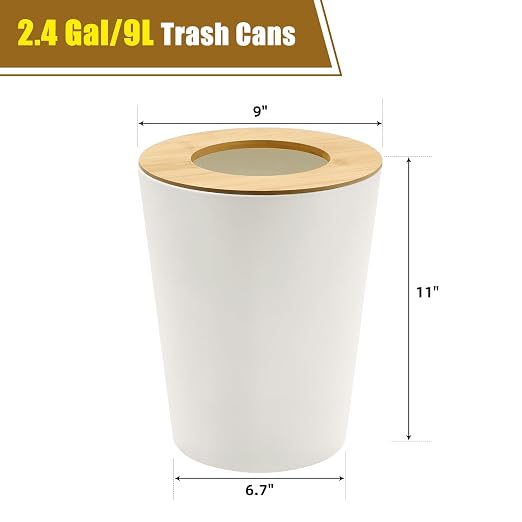 White Trash Can for Bedroom - Image 3
