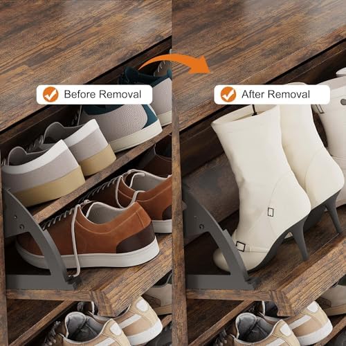 GarveeHome Shoe Cabinet with 6 Flip Drawers, Wooden Shoe Organizer Cabinet wi...