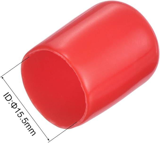 uxcell 20pcs Rubber End Caps 15.5mm ID Vinyl Round Tube Bolt Cap Cover Thread - Image 3