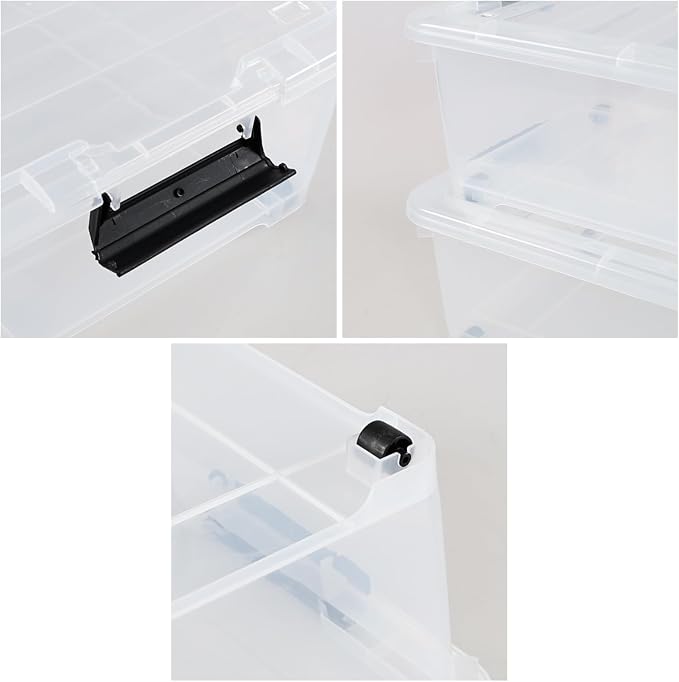 4 Packs 20 Quart Plastic Under Bed Storage Container - Image 3