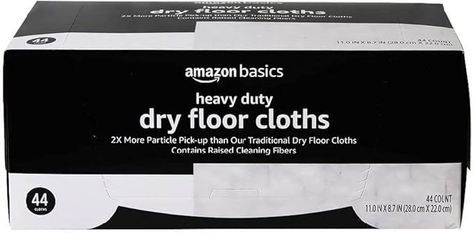 Amazon Basics Heavy Duty Dry Sweeping Cloths to Clean Dust, Pet Hair, Fits by AmazonBasics